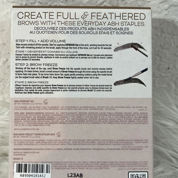 Anastasia Beverly Hills Full & Feathered Brow Kit COLOR TAUPE NEW - Picture 5 of 13